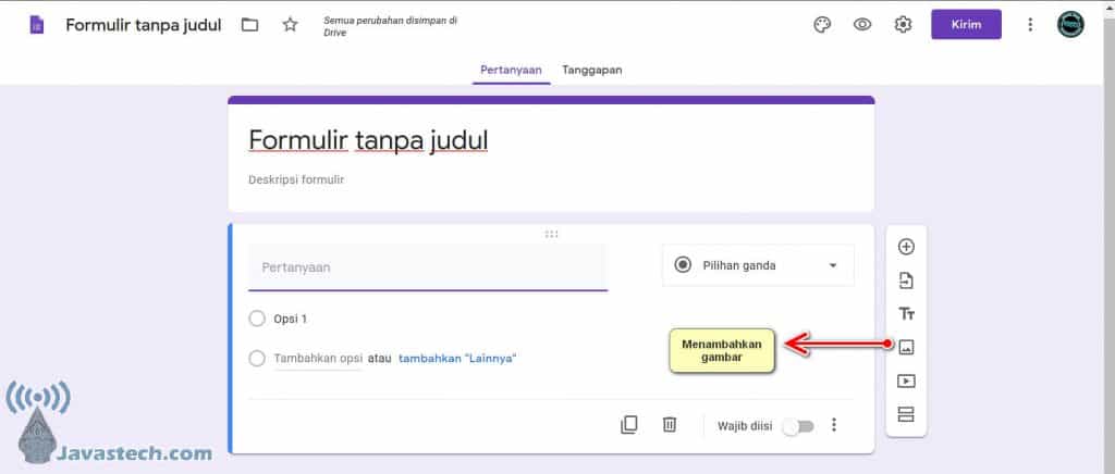Menambahkan Gambar ke Google Form