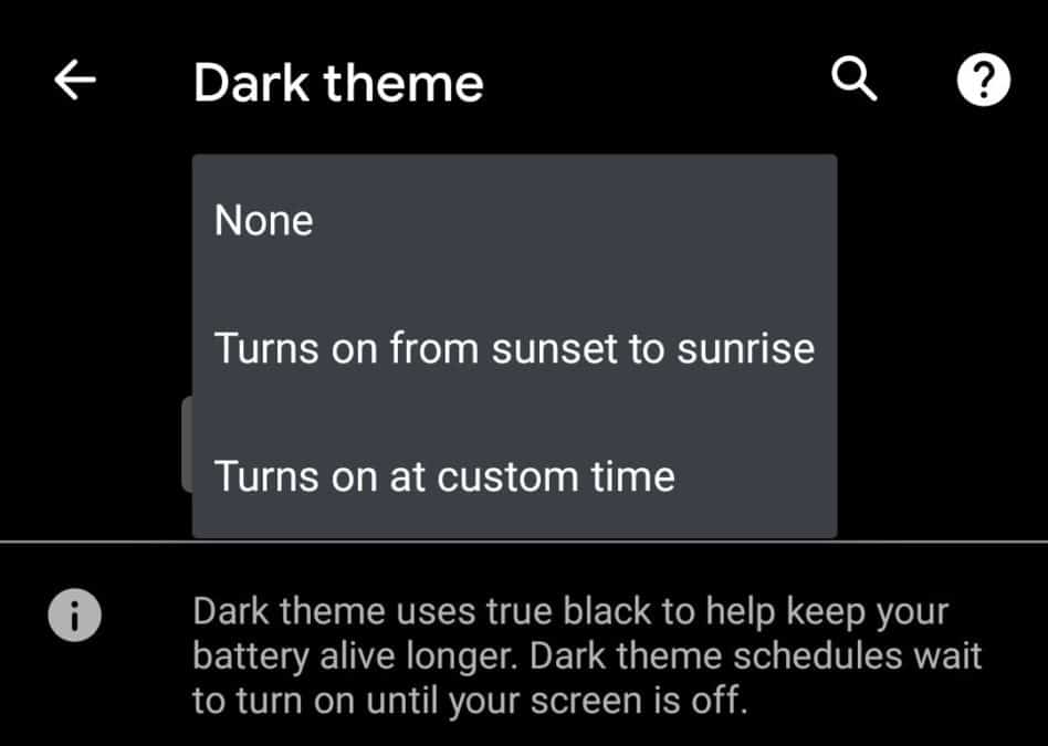 Dark Theme Android 11