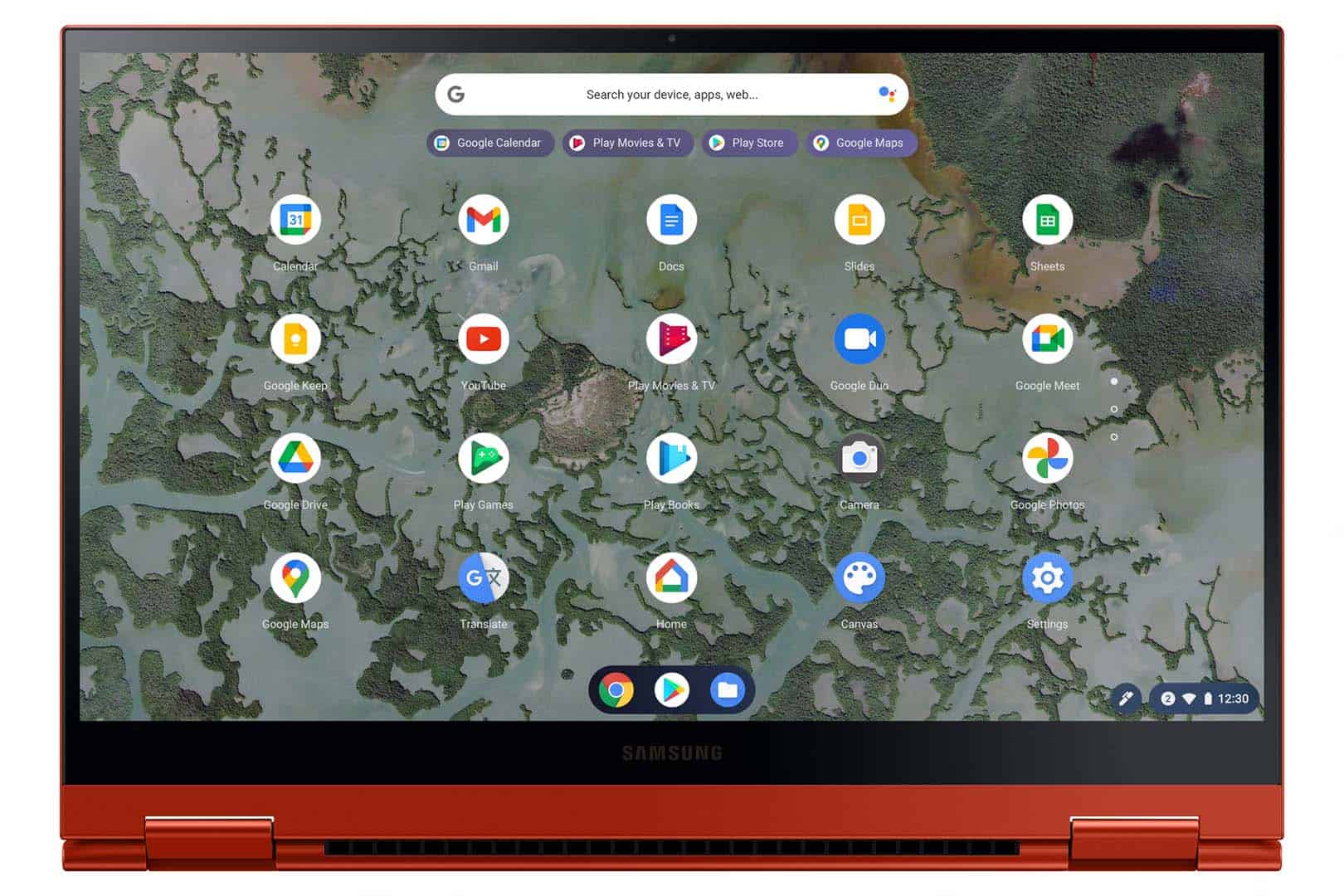 Tampilan Layar Galaxy Chromebook 2