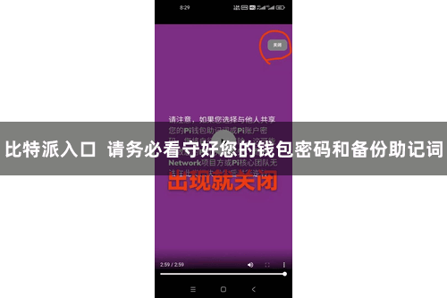 比特派入口  请务必看守好您的钱包密码和备份助记词
