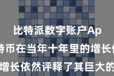 比特派数字账户App  比特币在当年十年里的增长依然评释了其巨大的投资后劲