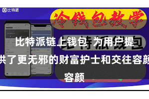比特派链上钱包  为用户提供了更无邪的财富护士和交往容颜