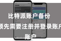 比特派账户备份  领先需要注册并登录账户