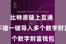 比特派链上互通  用户不错一键导入多个数字财富钱包