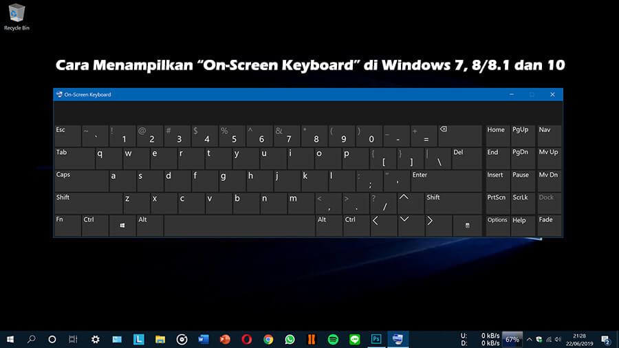 6 Cara Mudah Menampilkan On Screen Keyboard Di Windows 10 7288