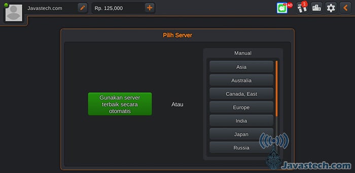 Pilih Server Main BUSSID