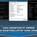 Cara Mengetahui IP Address Pada Komputer atau Laptop
