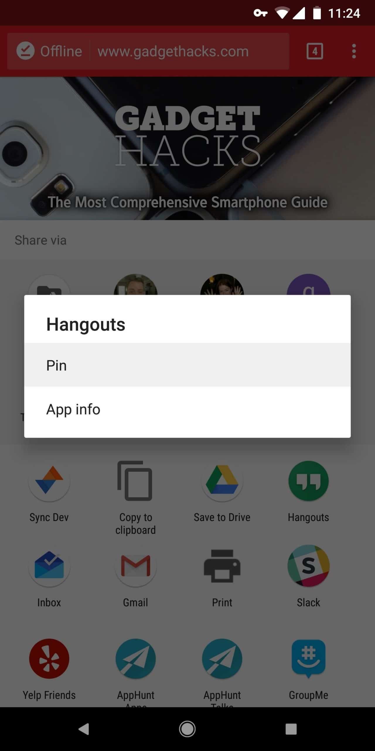 Pin Item di Menu Share Android 11